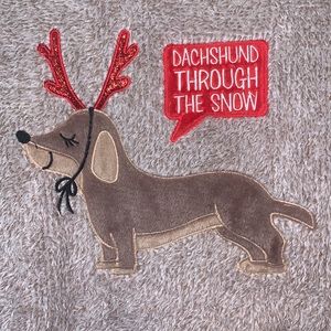 Holiday time Dachshund through the Snow Sweatshirt- “Ugly Christmas sweater”